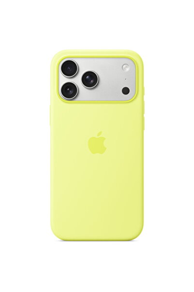 Apple iPhone 17 Pro Max Silicone Case with MagSafe – Neon Yellow