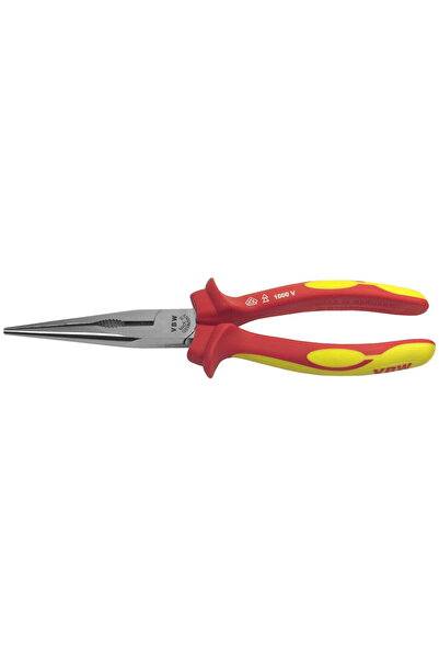 VBW VDE insulated, half-round nose pliers, length 200mm