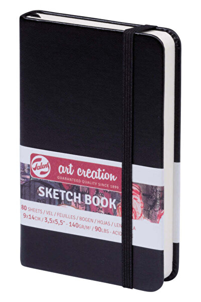 Talens Art Creation Sketch Book 9x14 cm Black Eskiz Defteri 80 Yaprak 140 g