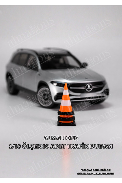 almalions 1/18 Diorama Trafik Dubası, Trafik Konisi, Garaj Diorama Aksesuarı,...