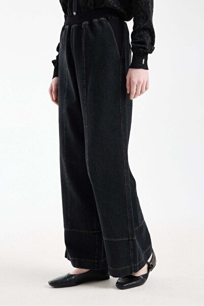 Invee Blueprint denim pants black