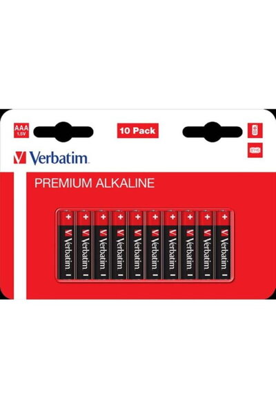 Verbatim Verbatim Batteries, Alkaline, AAA, 10 pcs, 49874