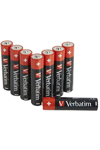 Verbatim Verbatim Batteries, Alkaline, AAA, 8 pcs, 49502