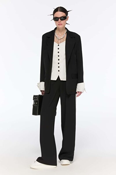 LAMANTE Striped Detail   Palazzo Pants