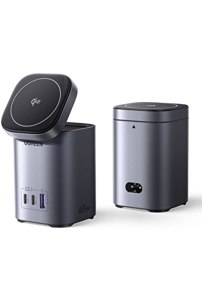 Ugreen Nexode 65W GaN Charging Station, 15W Qi2 Wireless Stand, 1x USB-A, 2x ...