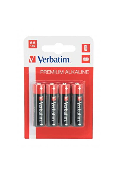 Verbatim Verbatim Batteries, Alkaline, AA, 4 pcs, 49921