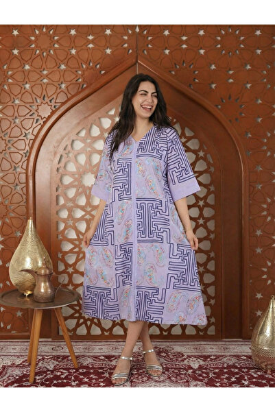 AFandina Elegant Embroidered Midi Jalabiya