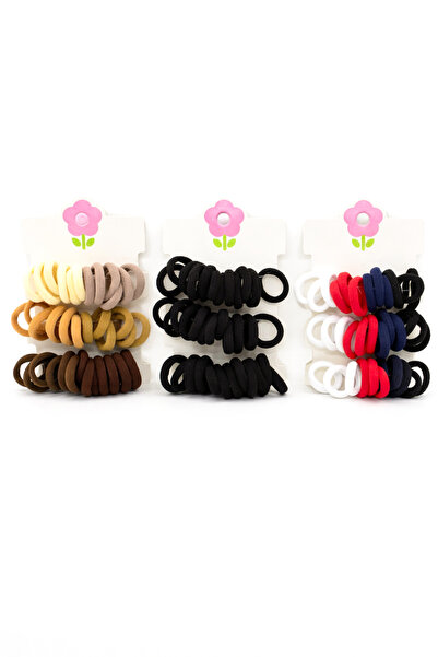 MakeWell Girls' Mini Hair Elastic Set Colorful Soft Rubber Hair Tie Non-Break...