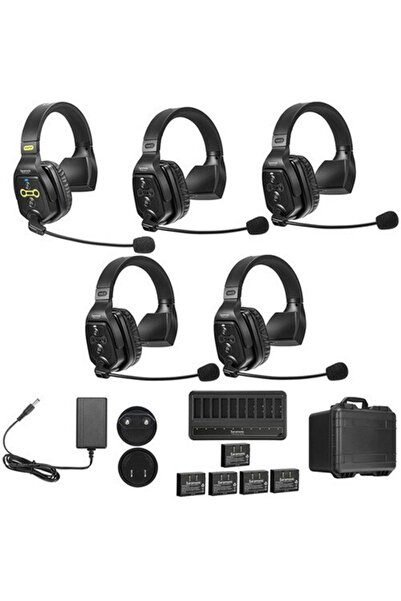Saramonic WiTalk9-WT5S 5-Person 1.9GHz Full-Duplex Wireless Intercom System w...