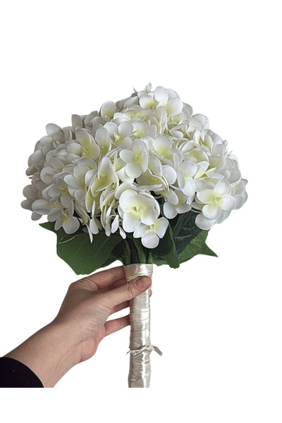 NilCan Flora Ortanca Gelin Buketi (Islak Dokulu 7'li buket)