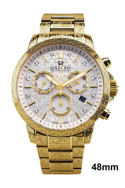 Louis XVI Mens Watch LXVI4002, Quartz, 48mm, 10ATM