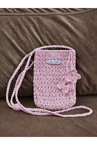 BOUQUET OF TULİP Pink Dream Phone Bag / Handmade / Handmade Bag / Handcrafted