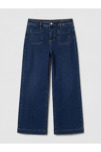 LC Waikiki بنطلون جينز نسائي واسع الساق من LCWAIKIKI ClassicIndigo