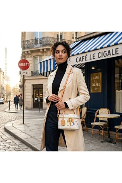 white stars Women's Lv Pattern Modern Arm and Makeup Bag Bag