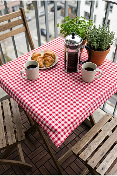 MiniStand Red Gingham Decorative Kitchen Balcony Tablecloth