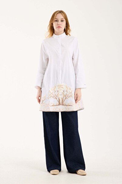 Invee قميص شجرة الحياة أبيض