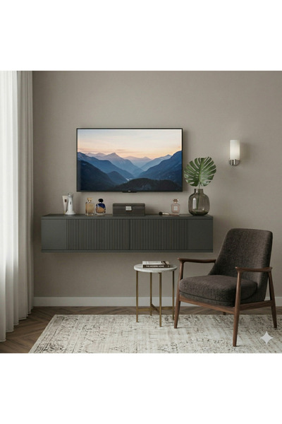 YUMEDİ DESİGN TDA1204A -TARÇIN DUVARA MONTAJ TV STAND , TV SEHPASI 120CM ANTR...