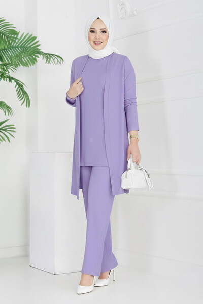 TOFİSA Bürümcük Τριπλό Σετ Λιλά - 2070-LILA