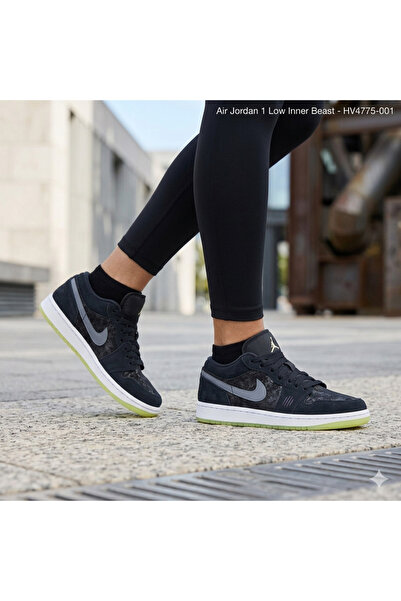 Nike Air Jordan 1 Low Gs Inner Beast Black Unisex Sneaker Shoes |   Hv4775-001