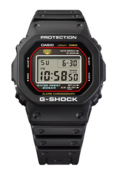 Casio Mens Watch DW-5000R-1AER, Quartz, 43mm, 20ATM