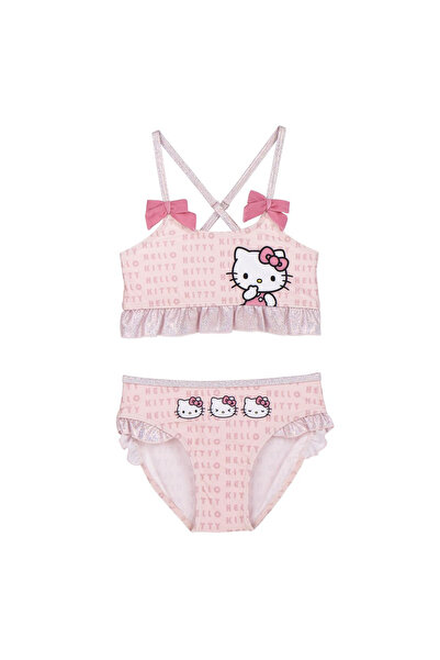 Hello Kitty Κοριτσίστικο μαγιό δύο τεμαχίων με φιόγκους ροζ