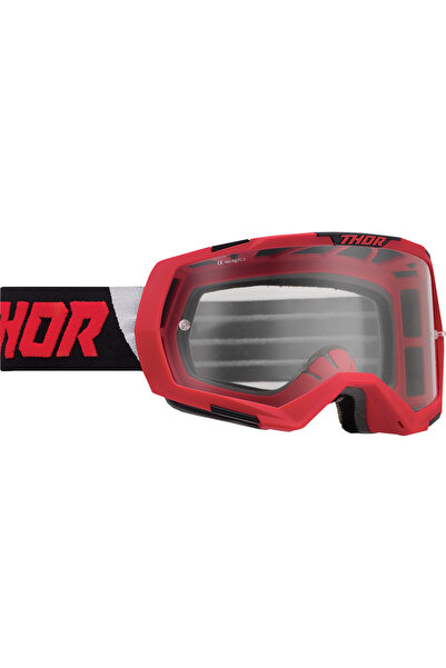 THOR Ochelari cross/atv Regiment, lentila clara, culoare rosu/negru