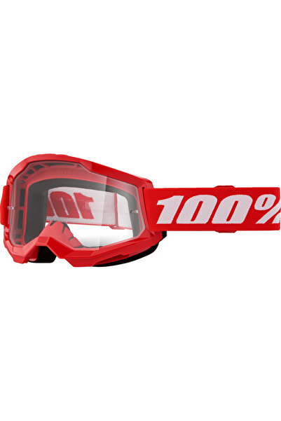 100percent Ochelari cross/atv 100% Strata 2 Red, lentila transparenta, culoar...