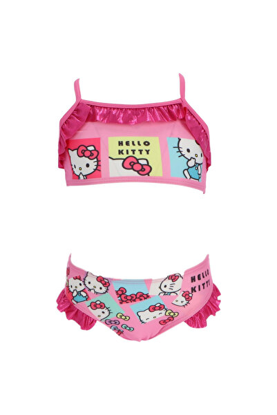 Hello Kitty Costum de baie din două piese cu volane roz