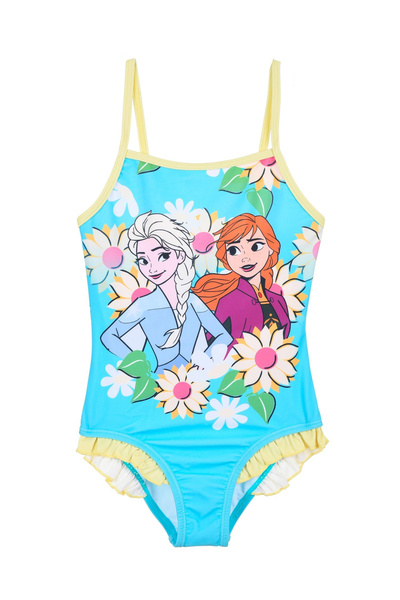 Disney Frozen Costum de baie întreg Frozen Anna și Elsa cu flori