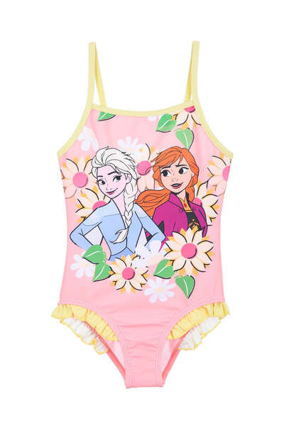 Disney Frozen Costum de baie întreg Frozen Anna și Elsa cu flori