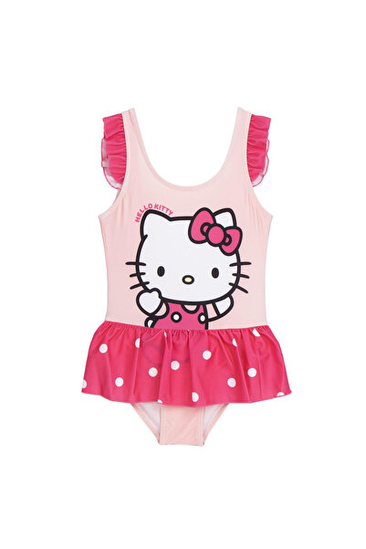 Hello Kitty One-Piece Swimsuit with Skirt Pink