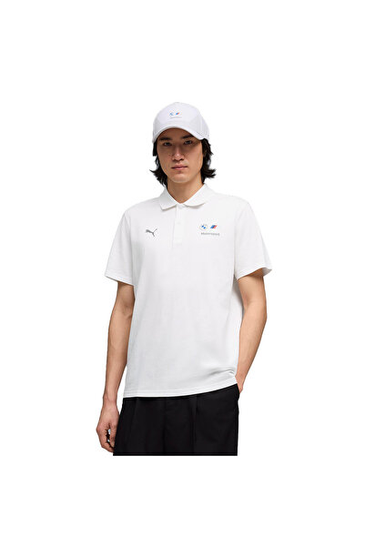 Puma Bmw Mms Essentials Erkek Beyaz Günlük Stil Polo Yaka T-Shirt 63490002