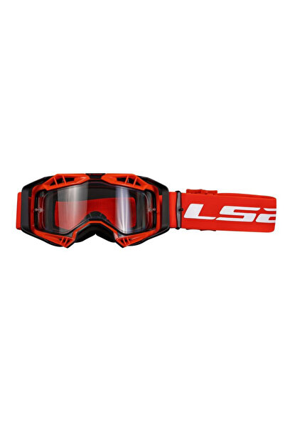 LS2 Ochelari cross/enduro/atv, culoare rosu, lentila clara