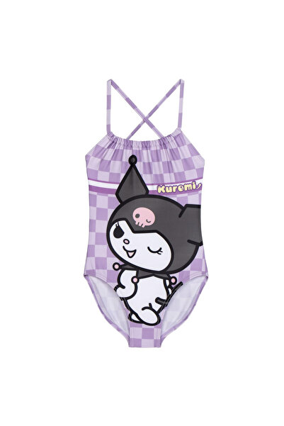 Hello Kitty Kuromi One-Piece Swimsuit Purple