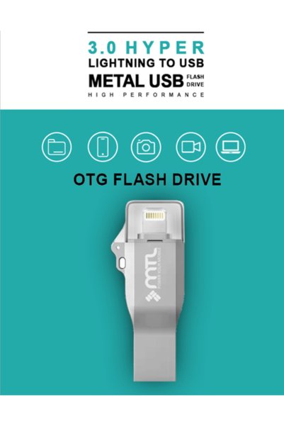 peltech 64 Gb 3.0 Hyper Lightning to USB Metal Converter Flash Memory