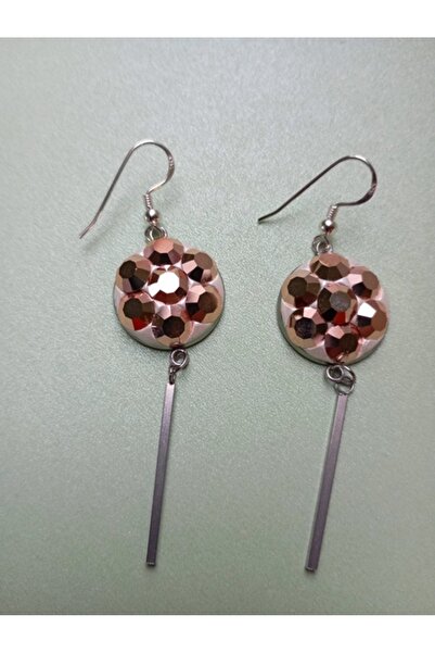 OEM Earrings with Preciosa Rose Blush Crystals and Silver-Plated Hooks