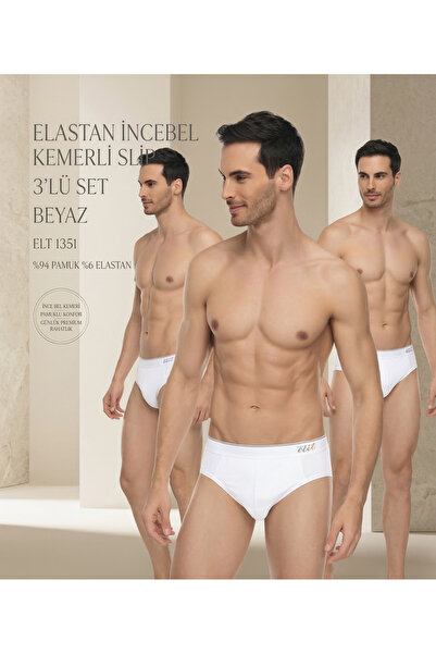 Tutku Elit 3-Pack Men's Briefs - Stretch Fabric Cotton Pack Premium Fabric