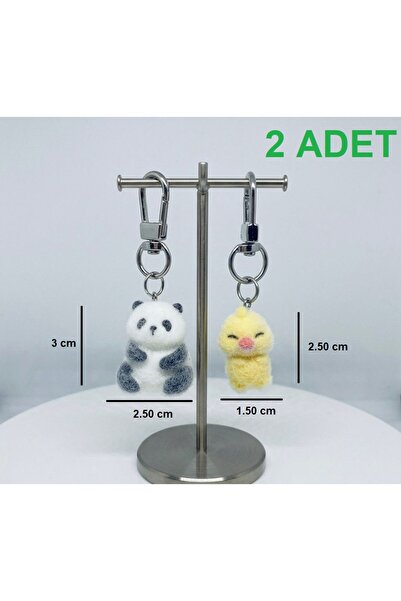 Luxmon Panda and Chick Zipper Bag Clothes Ornament Charm 2 Pieces