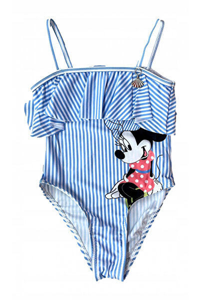 Minnie Mouse Disney Girls' One-Piece Swimsuit with Ruffle
