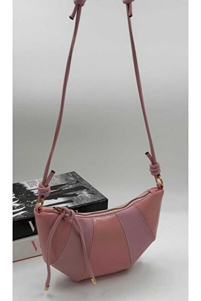 mercan bags Women's Croissant Model Women's Shoulder Bag with Wrinkled Leathe...