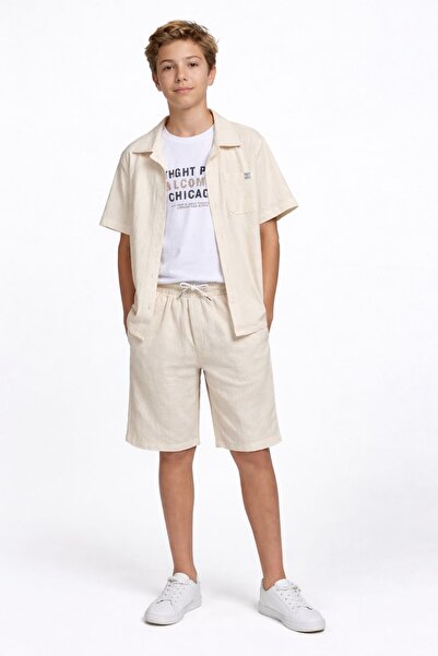 İray Σετ 3 τεμαχίων για αγόρια με σορτς – Καλοκαιρινό άνετο σετ πουκάμισο και...