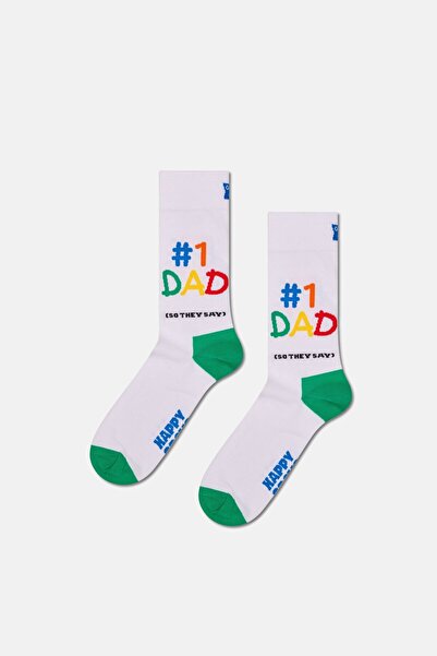 Happy Socks - Men's White Dad Patterned Socks