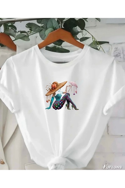 FUFLUNS ΓΥΝΑΙΚΕΙΟ ΤΣΕΤΣΕΤΡΟΥΑΝΤ ΜΠΛΟΥΖΑΚΙ ΜΕ ΣΤΑΜΠΑ, ΥΠΕΡΜΕΓΕΘΕΣ, ΜΕ ΣΧΕΔΙΑ Κ...