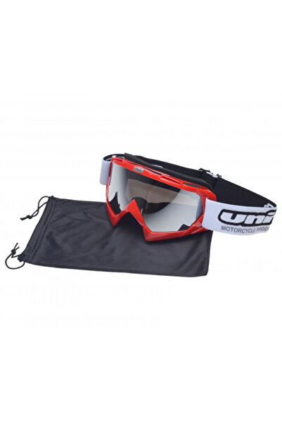 Unit Ochelari motocross/atv/enduro Unit, culoare rama rosu, lentila fumurie