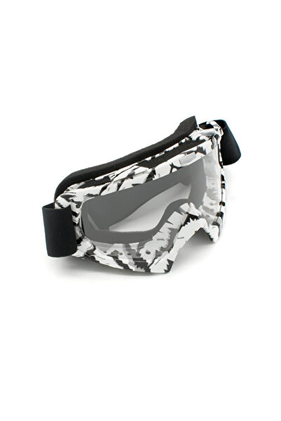 XTR Ochelari cross/atv/enduro, XTR, lentila transparenta, culoare rama negru/alb