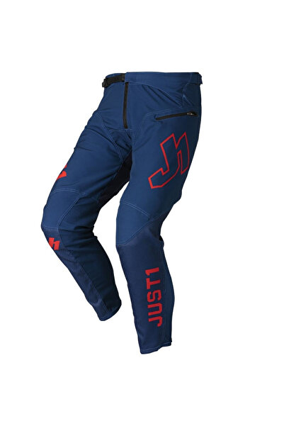 Just1 Pantaloni atv/cross J-Flex Dual, culoare bleumarin/rosu, marime 36