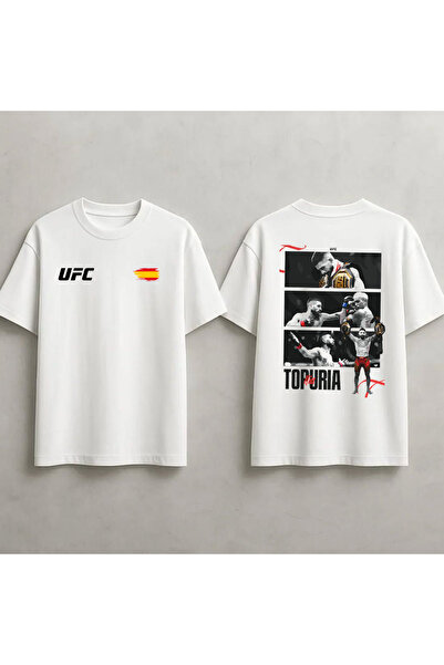 STİL-X Ilia Topuria Ufc Baskılı Unisex %100 Pamuklu Oversize T-shirt