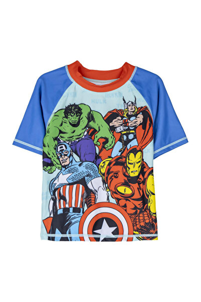 AVENGERS Παιδικό μπλουζάκι προστασίας UV μπλε