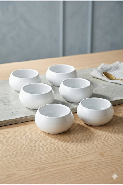 DAY HOME Ceramic 6-Piece Round Snack Plate - Presentation Plate, Jam Bowl, Sa...