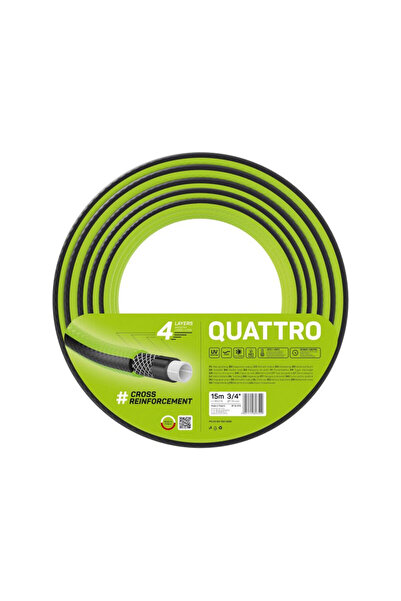 Cellfast QUATTRO λάστιχο κήπου 4 στρώσεων, 3/4 ", Ενισχυμένο, 15μ, Προστασία UV